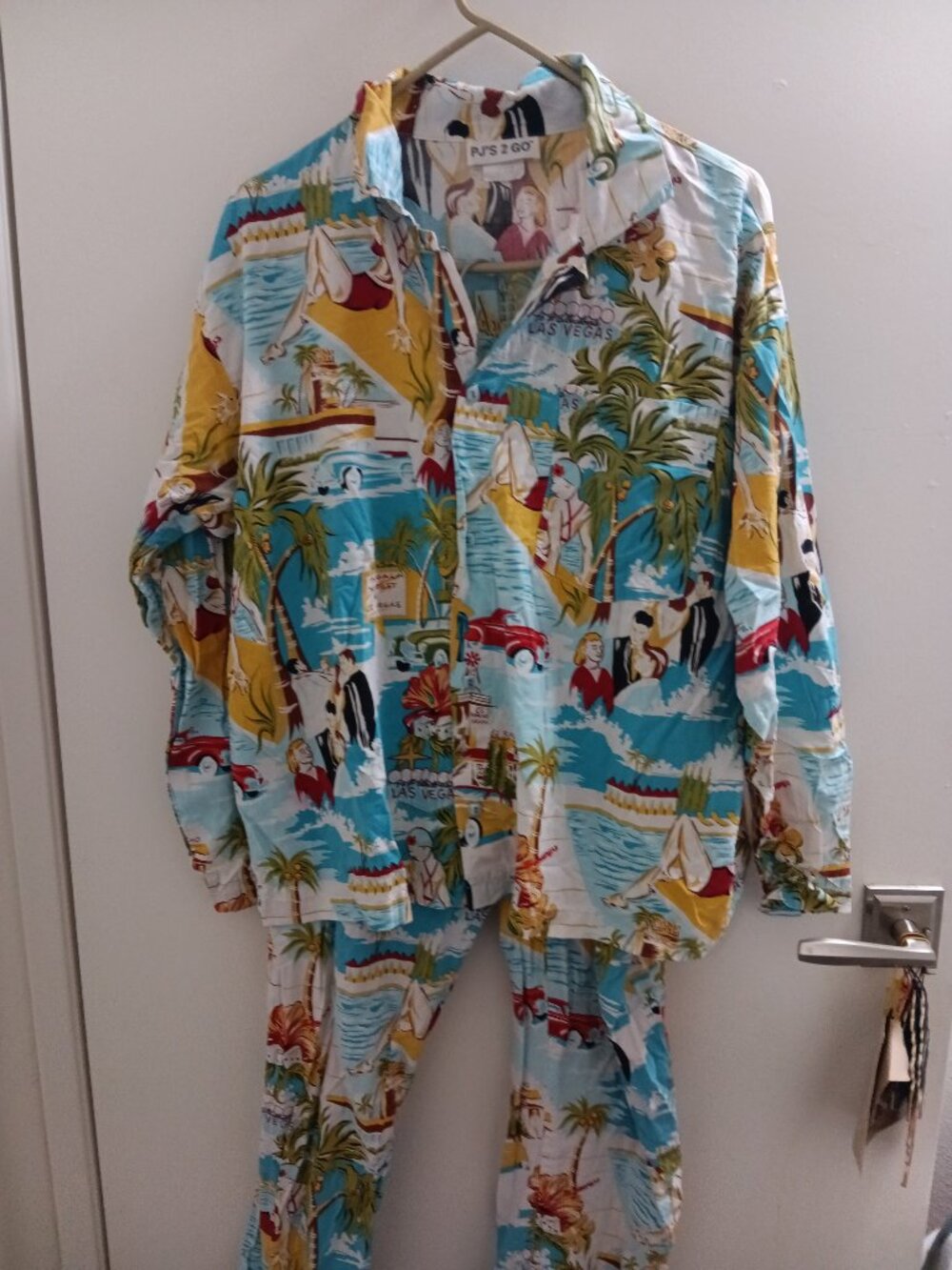"PJ's 2 Go" Men's Two Piece (Top and Pants) Pajamas
